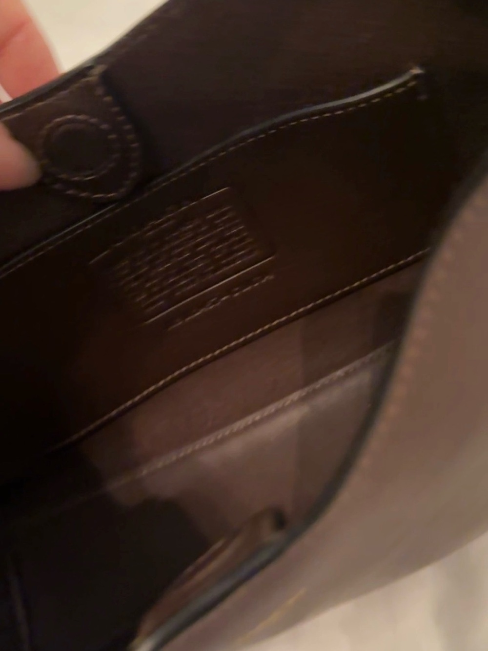 Coach Dark Brown Leather Shoulder Bag - Picture 4 of 4